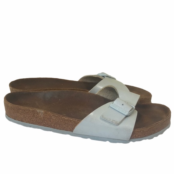 Birkenstock Shoes - Birkenstock 1 Strap Vegan Leather Buckle Sandals